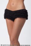 Ruffle Shorts W/back Bow Black O/s