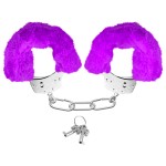 Neon Furry Cuffs Purple